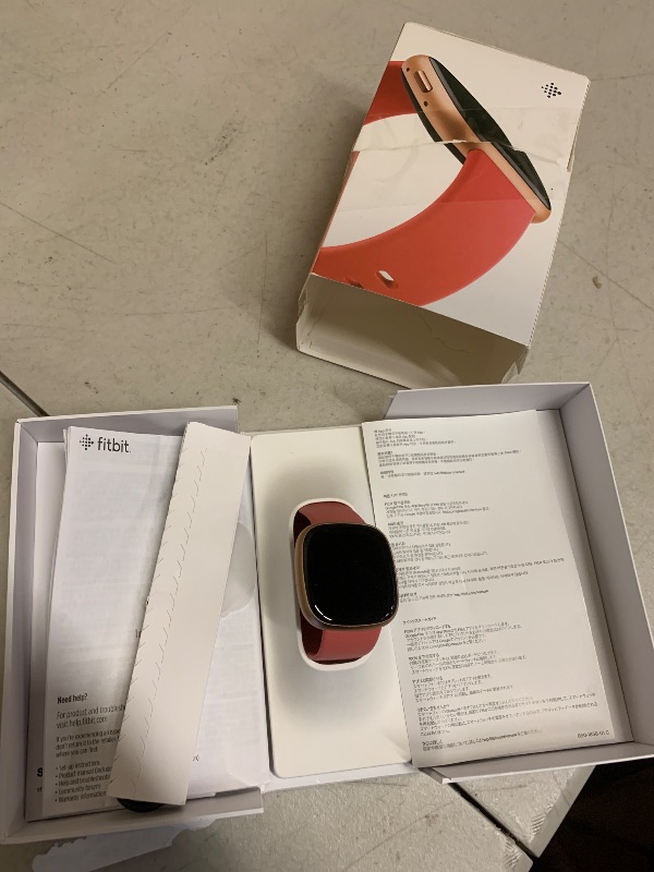Photo 1 of Fitbit Versa 4 Fitness Smartwatch with Daily Readiness - 3-Month Google Health Premium Membership Included - GPS, 24/7 Heart Rate, 40+ Exercise Modes, Sleep Tracking - Pink Sand/Copper Rose