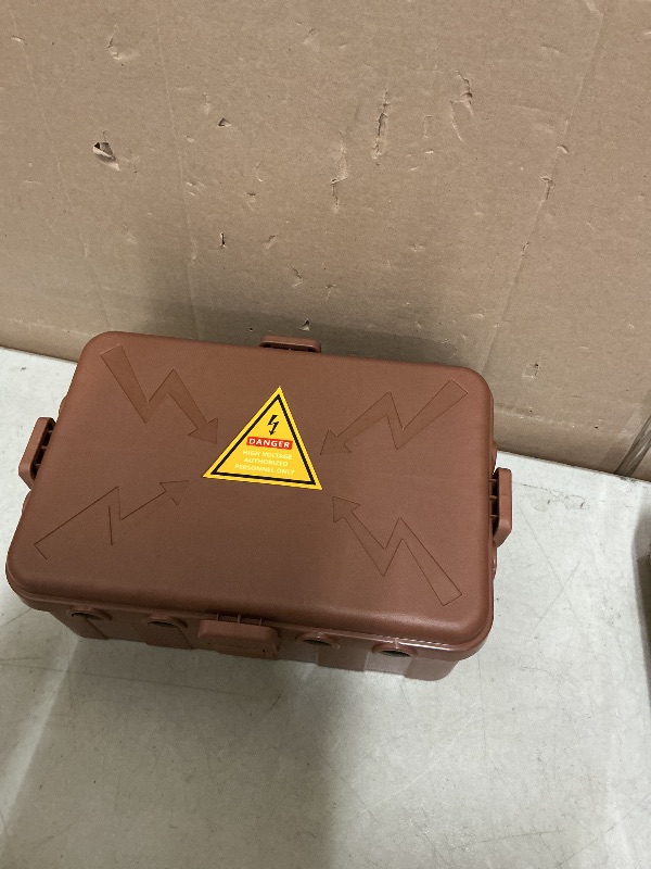 Photo 1 of Hrensaw Large Outdoor Electrical Box(12.5x8.5x5inch),IP54 Waterproof Outdoor Outlet Covers,Weatherproof Extension Cord Covers Protect Outlet,Plug,Timer,Power Strip,Holiday Light,Brown