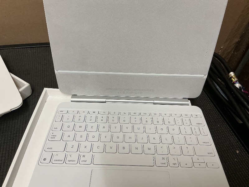 Photo 1 of Apple iPad Magic Keyboard Case for iPad Pro 11-inch (M4 and M5), Great Typing Experience, Built-in Trackpad, Function Row, US English - White