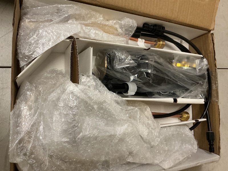 Photo 1 of Delta Nicoli Brushed Gold Faucet 3 Hole, 8 Inch Widespread Bathroom Sink Faucet for Vanity, Push-Pop Drain Assembly, Champagne Bronze 35749LF-CZ
