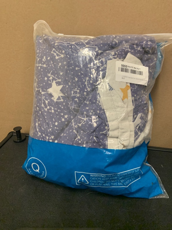 Photo 1 of LIWHENHAO Space Duvet Cover Set 100% Cotton Full Queen Cartoon Rocket Astronaut Universe Planet Bedding 1 Black White Comforter Cover 2 Pillowcases for Kids Girls Boys Teens Woman
