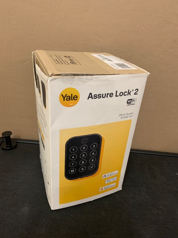 Photo 1 of Yale Assure Lock 2 Smart Deadbolt with Wi-Fi & Keypad - Black Suede Keyless Entry Door Lock with App Control, Code Entry & Remote Access - Secure Electronic Door Deadbolt, YRD450-WF1-BSP