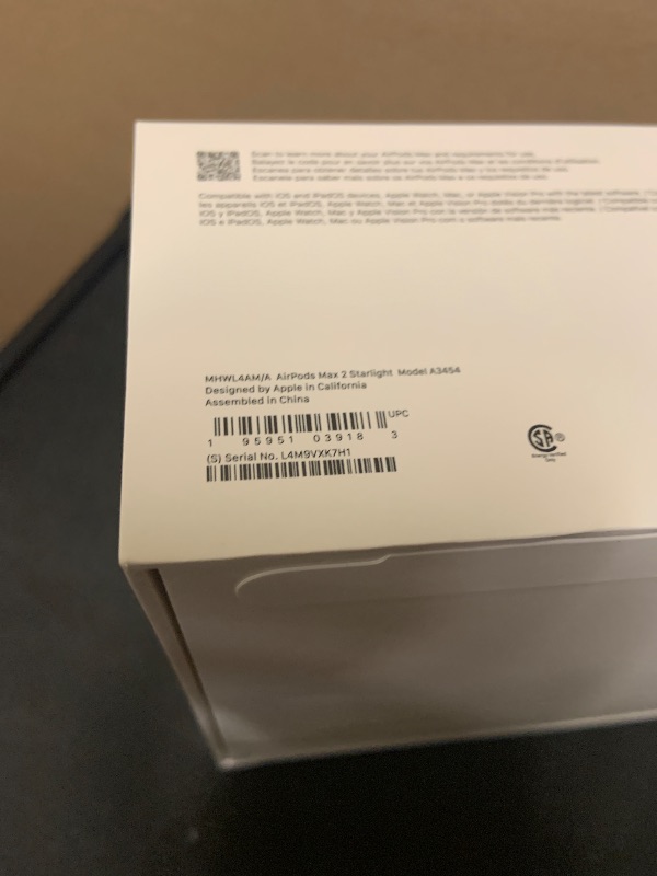 Photo 1 of Apple AirPods Max 2 Wireless Over-Ear Headphones, Active Noise Cancellation, Adaptive Audio, Personalized Spatial Audio, Live Translation, Bluetooth Headphones for iPhone – Starlight