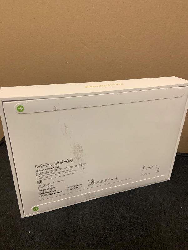 Photo 1 of Apple 2026 MacBook Neo 13-inch Laptop with A18 Pro chip: Built for AI and Apple Intelligence, Liquid Retina Display, 8GB Unified Memory, 256GB SSD Storage, 1080p FaceTime HD Camera; Citrus