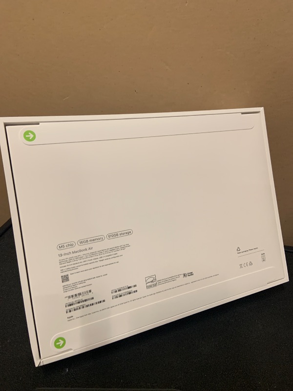 Photo 1 of Apple 2026 MacBook Air 13-inch Laptop with M5 chip: Built for AI, 13.6-inch Liquid Retina Display, 16GB Unified Memory, 512GB SSD, 12MP Center Stage Camera, Touch ID, Wi-Fi 7; Silver