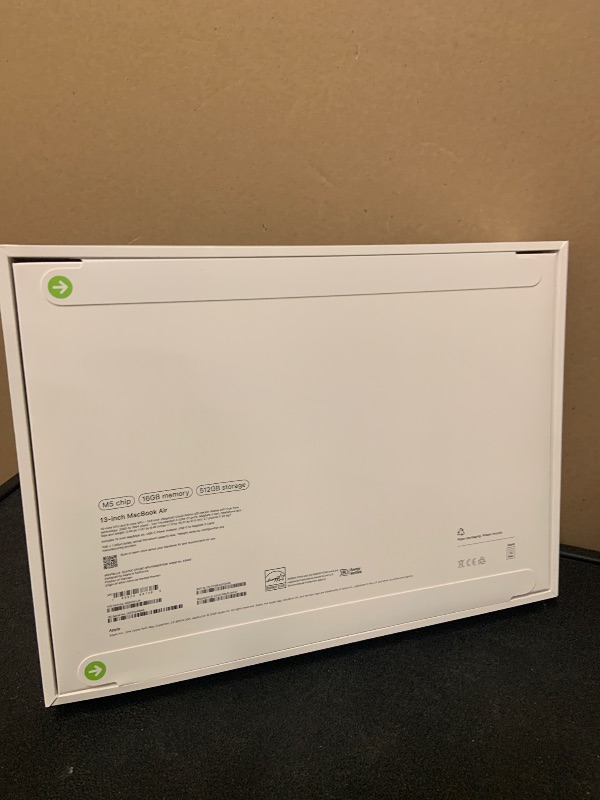 Photo 1 of Apple 2026 MacBook Air 13-inch Laptop with M5 chip: Built for AI, 13.6-inch Liquid Retina Display, 16GB Unified Memory, 512GB SSD, 12MP Center Stage Camera, Touch ID, Wi-Fi 7; Silver