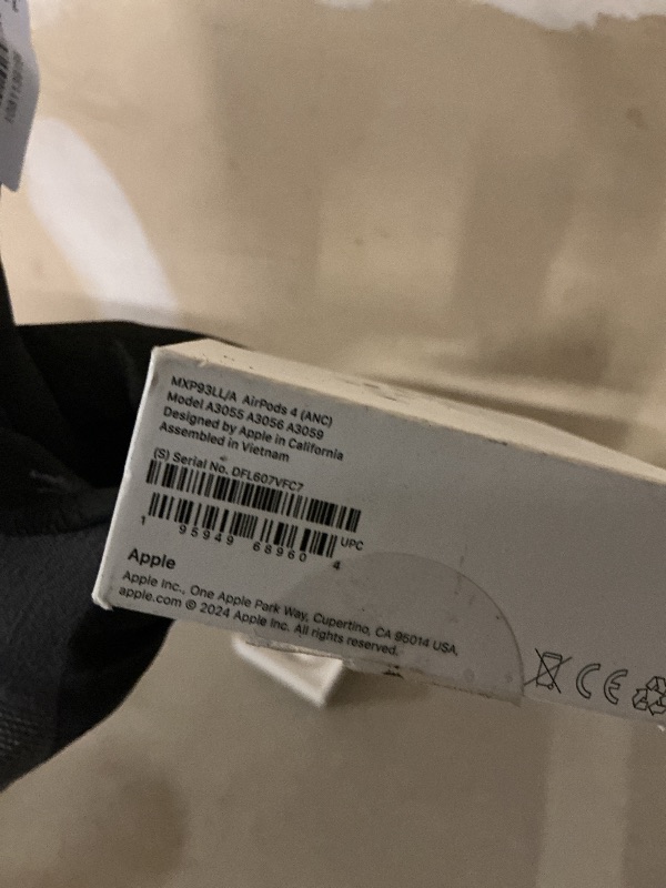 Photo 1 of Apple AirPods 4 Wireless Earbuds, Bluetooth Headphones, with Active Noise Cancellation, Adaptive, Transparency Mode, Personalized Spatial Audio, USB-C Charging Case, Wireless Charging, H2 Chip