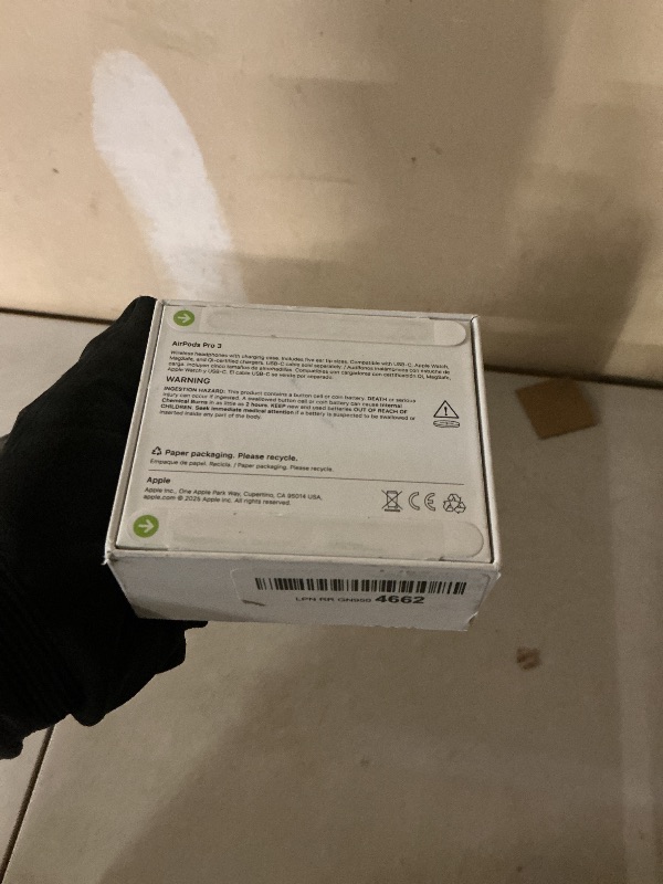 Photo 1 of Apple AirPods Pro 3 Wireless Earbuds, Active Noise Cancellation, Live Translation, Heart Rate Sensing, Hearing Aid Feature, Bluetooth Headphones, Spatial Audio, High-Fidelity Sound, USB-C Charging
