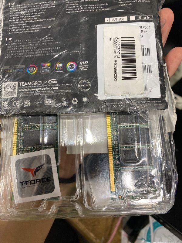 View 4 of TEAMGROUP T-Force Delta RGB DDR5 Ram 32GB (2x16GB) 6000MHz PC5-48000 CL30 Intel XMP 3.0 & AMD Expo Compatible Desktop Memory Module Ram White FF4D532G6000HC30DC01