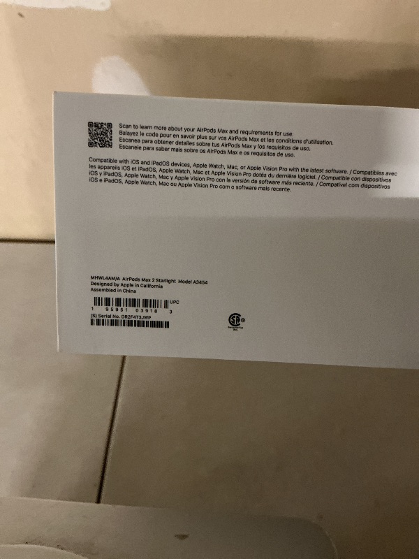 Photo 1 of Apple AirPods Max 2 Wireless Over-Ear Headphones, Active Noise Cancellation, Adaptive Audio, Personalized Spatial Audio, Live Translation, Bluetooth Headphones for iPhone – Starlight