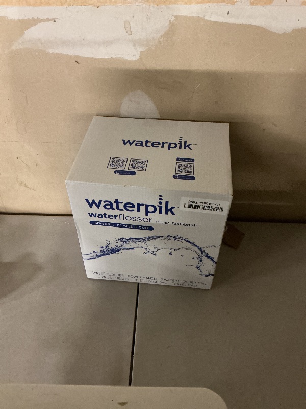Photo 1 of Waterpik Sensonic Complete Care Water Flosser and Rechargeable Electric Toothbrush Combo Set for Teeth Cleaning and Flossing, CC-04, White, Packaging May Vary