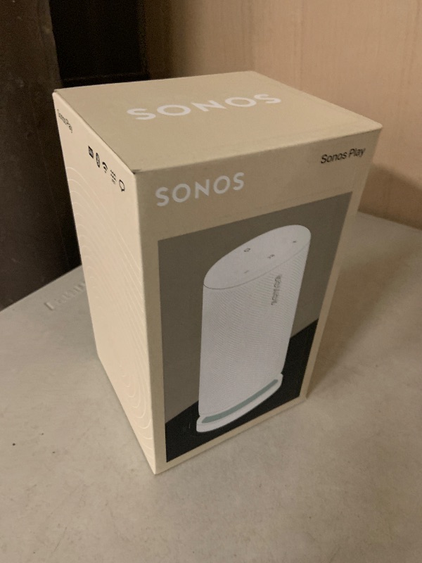 Photo 1 of Sonos Play - Portable Bluetooth Speaker with WiFi, Alexa, 24-Hour Battery Life, Charging Base - White