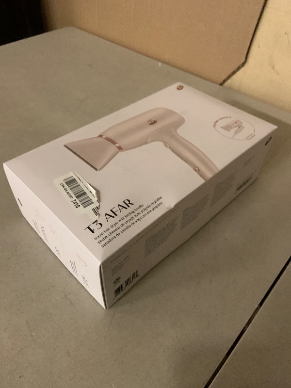 View 3 of T3 Afar Lightweight Travel-Size Hair Dryer with Auto Dual Voltage, Folding Handle, Fast Drying, Lightweight and Ergonomic, Frizz Smoothing, Multiple Heat and Speed Combinations