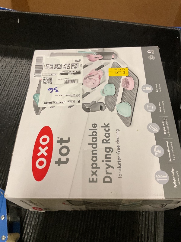 Photo 1 of OXO Tot Expandable Drying Rack – Space-Saving Drying Rack | Newborn and Baby Essentials | Breastfeeding Essentials | Dry Baby Bottles | Save Space in Kitchen