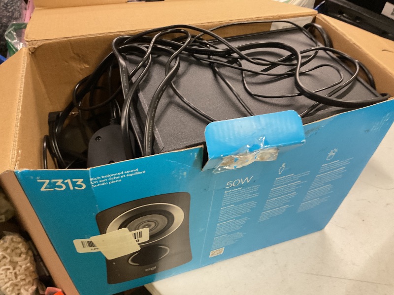 Photo 1 of Logitech Z313 2.1 Multimedia Speaker System with Subwoofer, Full Range Audio, 50 Watts Peak Power, Strong Bass, 3.5mm Audio Inputs, PC/PS4/Xbox/TV/Smartphone/Tablet/Music Player - Black
