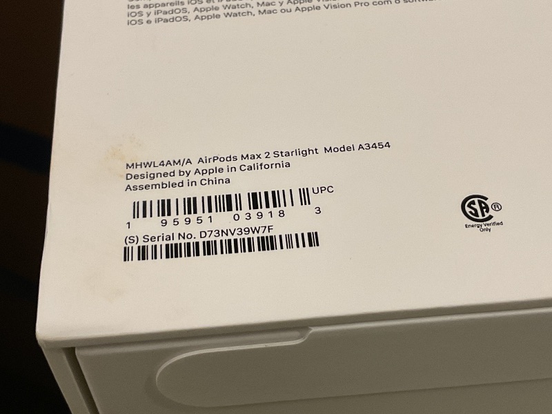 Photo 1 of Apple AirPods Max 2 Wireless Over-Ear Headphones, Active Noise Cancellation, Adaptive Audio, Personalized Spatial Audio, Live Translation, Bluetooth Headphones for iPhone – Starlight