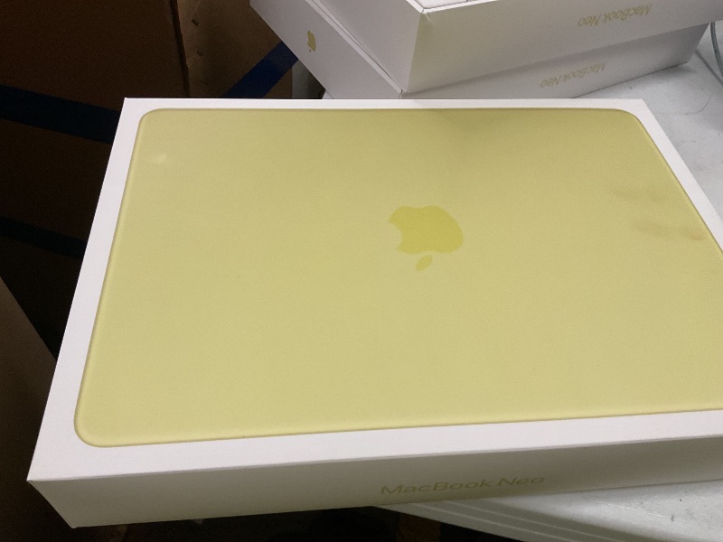 Photo 1 of Apple 2026 MacBook Neo 13-inch Laptop with A18 Pro chip: Built for AI and Apple Intelligence, Liquid Retina Display, 8GB Unified Memory, 512GB SSD Storage, 1080p FaceTime HD Camera, Touch ID; Citrus