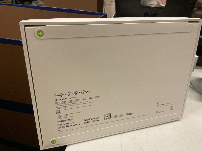 Photo 1 of Apple 2026 MacBook Neo 13-inch Laptop with A18 Pro chip: Built for AI and Apple Intelligence, Liquid Retina Display, 8GB Unified Memory, 512GB SSD Storage, 1080p FaceTime HD Camera, Touch ID; Citrus