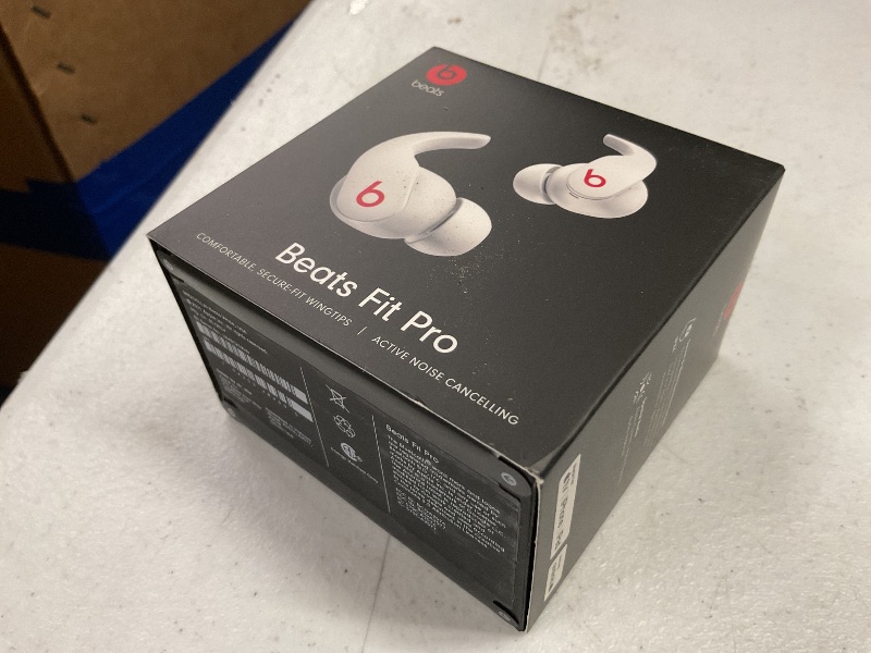 Photo 1 of Beats Fit Pro (1st Gen) - True Wireless Noise Cancelling Earbuds - Active Noise Cancelling - Sweat Resistant Earphones, Compatible with Apple & Android, Class 1 Bluetooth® - Beats White
