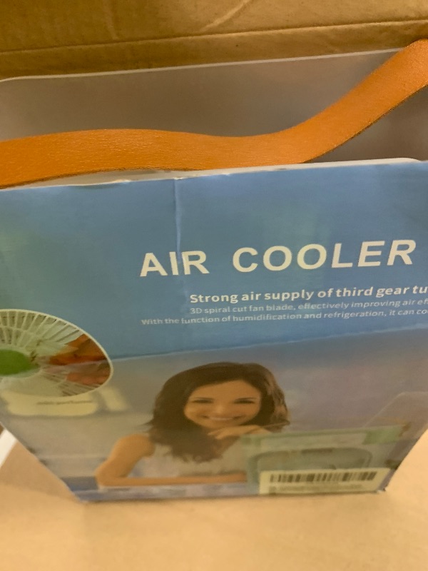 Photo 1 of Portable Air Conditioners, 2000mAh Rechargeable Mini Air Cooler Fans, 500ML Personal Portable AC Unit with 3 Speed, 2 Spray, 7 Color, 3 Timer, Small Desktop Cooling Fan for Bedroom Office (White)