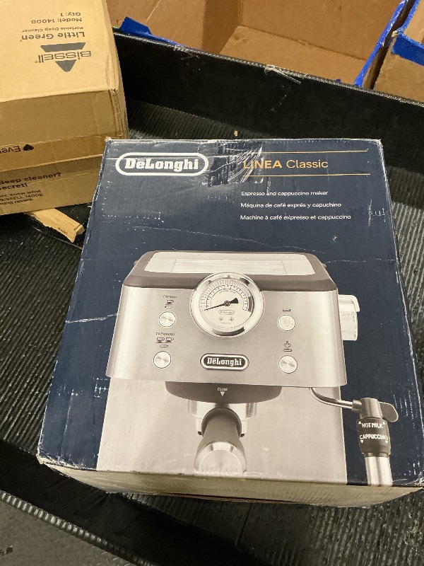 View 2 of De’Longhi Classic Espresso Machine with Milk Frother, 15-Bar Pump & Temperature Control - Barista Coffee Maker Kit for Espresso, Latte, Cappuccino & Iced