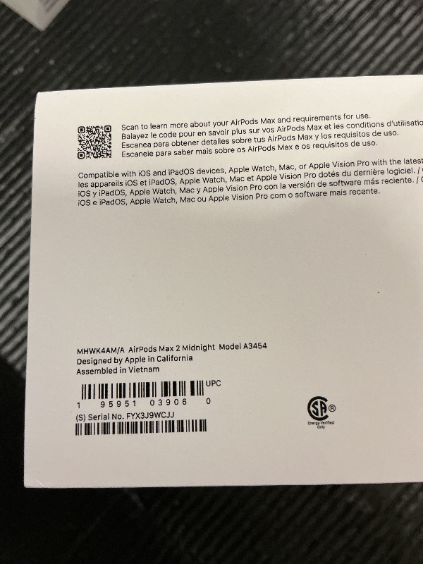 Photo 1 of FACTORY SEALED—  Apple AirPods Max 2 Wireless Over-Ear Headphones, Active Noise Cancellation, Adaptive Audio, Personalized Spatial Audio, Live Translation, Bluetooth Headphones for iPhone – Midnight