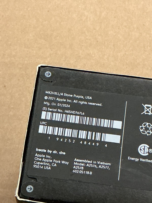 Photo 1 of FACTORY SEALED— Beats Fit Pro (1st Gen) - True Wireless Noise Cancelling Earbuds - Active Noise Cancelling - Sweat Resistant Earphones, Compatible with Apple & Android, Class 1 Bluetooth® - Stone Purple