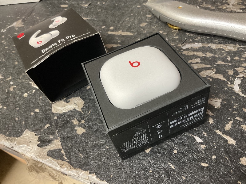 Photo 5 of FACTORY SEALED—  Beats Fit Pro (1st Gen) - True Wireless Noise Cancelling Earbuds - Active Noise Cancelling - Sweat Resistant Earphones, Compatible with Apple & Android, Class 1 Bluetooth® - Beats White