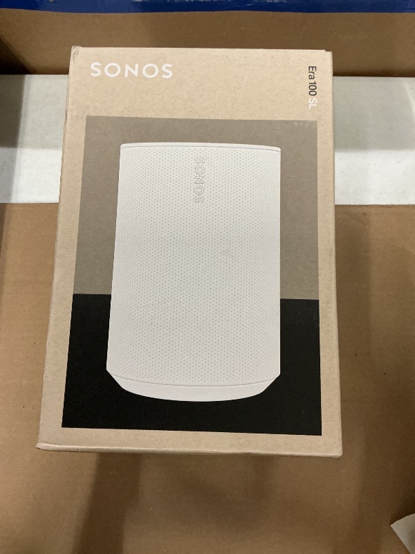 Photo 1 of Sonos Era 100 SL - Compact, Microphone-Free Speaker with WiFi, Bluetooth - White
