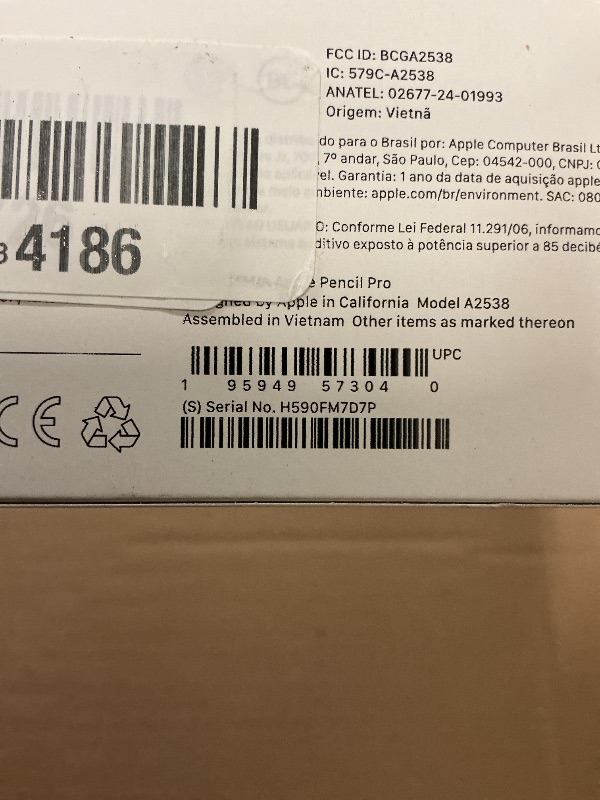 Photo 1 of Apple Pencil Pro: Latest Model - Device Compatibility Check Required - Pixel-Perfect Precision, Tilt and Pressure Sensitivity, Perfect for Note-Taking, Drawing, and Art. Charges and Pairs Magnetically