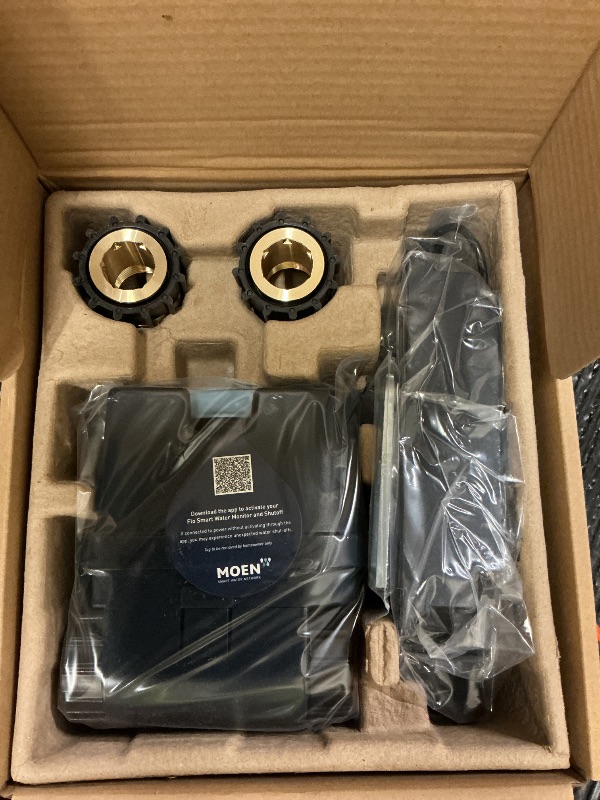 Photo 1 of Moen Flo 1-inch Smart Water Shut Off Valve, Smart Home Water Monitor Leak Detector, Wifi Connected, App Enabled Flow Meter and Shutoff, 900-006