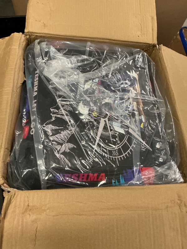 Photo 1 of YESHMA Motorcycle Top Case,55L Universal Motorbike Tail Box,Sports Graffiti Style Motorcycle Top Box with Backrest, Security Lock and Handle for Helmet Luggage,Black