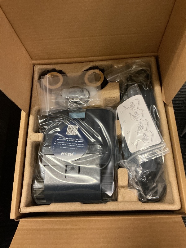 Photo 1 of Moen Flo 1-inch Smart Water Shut Off Valve, Smart Home Water Monitor Leak Detector, Wifi Connected, App Enabled Flow Meter and Shutoff, 900-006