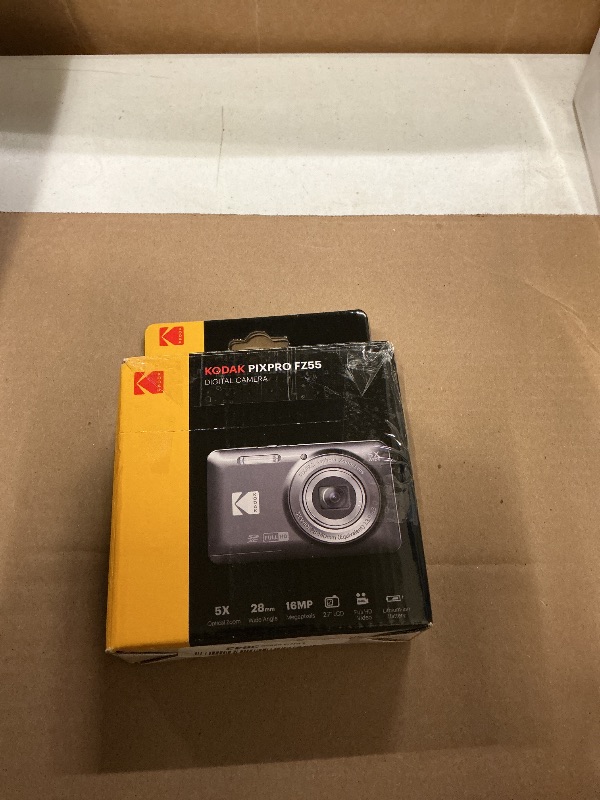 Photo 1 of Kodak PIXPRO FZ55 Digital Camera, Compact Point & Shoot with 16MP Sensor, 5X Optical Zoom, 28mm Wide Angle, 1080p Video, Blue