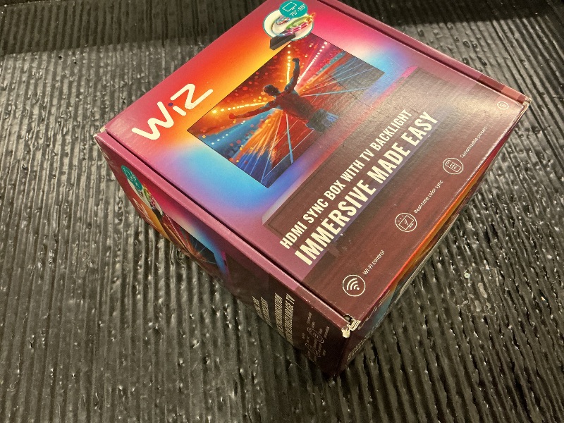 Photo 1 of WiZ Connected HDMI Sync Box with TV Backlight - Sync to Movies, Games & Music - HDMI 2.0 Supports 4K 60Hz - RGBIC LED Strip 75-85 Inch TVs -Requires External Video Source
