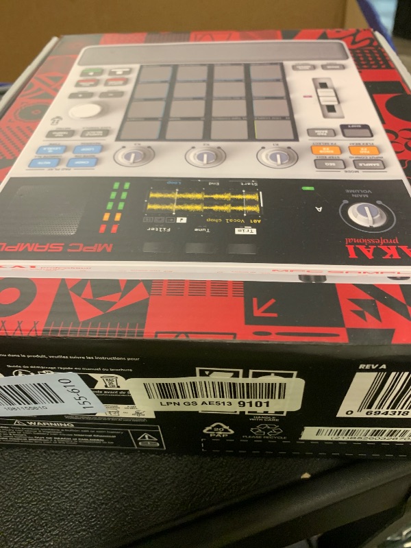 Photo 1 of Akai Professional MPC Sample Standalone Portable Sampler, Sequencer and Effects Processor, with Rechargeable Battery, USB-C, Built-in Speaker and Microphone
