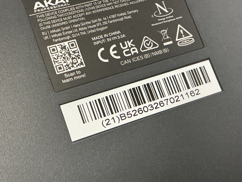 Photo 1 of Akai Professional MPC Sample Standalone Portable Sampler, Sequencer and Effects Processor, with Rechargeable Battery, USB-C, Built-in Speaker and Microphone