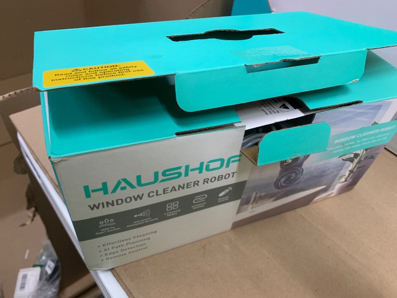 Photo 1 of HAUSHOF Robot Window Cleaner with 3800Pa Suction, Auto Water Spray, AI Path Planning & Edge Detection, Remote Control for High-Rise Window, Glass Door