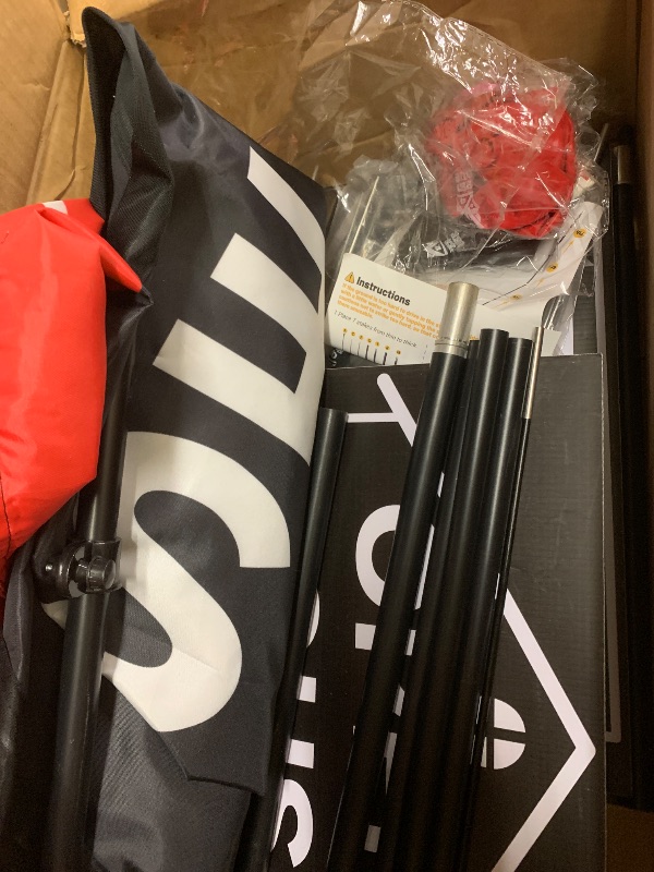 Photo 1 of Jsngbse 88 Pcs Open House Signs for Real Estate, Double Sided Open House Flag Kit, 7.6 x 5.4 Ft Black Flag Poles Set for Outside, Directional Arrows Sign Stakes Balloons for Open House Supplies