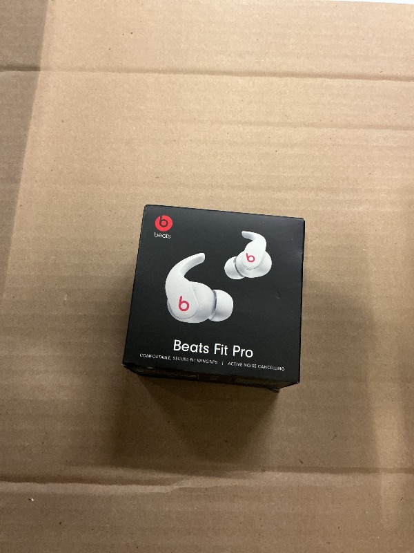 Photo 1 of Beats Fit Pro (1st Gen) - True Wireless Noise Cancelling Earbuds - Active Noise Cancelling - Sweat Resistant Earphones, Compatible with Apple & Android, Class 1 Bluetooth® - Beats White