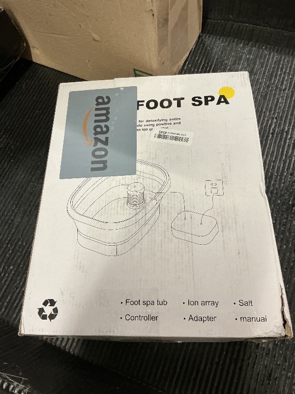 Photo 1 of Ionic Foot Bath Detox Machine,Foot Detox Foot Bath Soak Tub with 2 Arrays,80 Disposable Foot Spa Liners, Sea Salt,Folding Foot Spa Bucket,Home Salon-Level Foot Soaking Tub