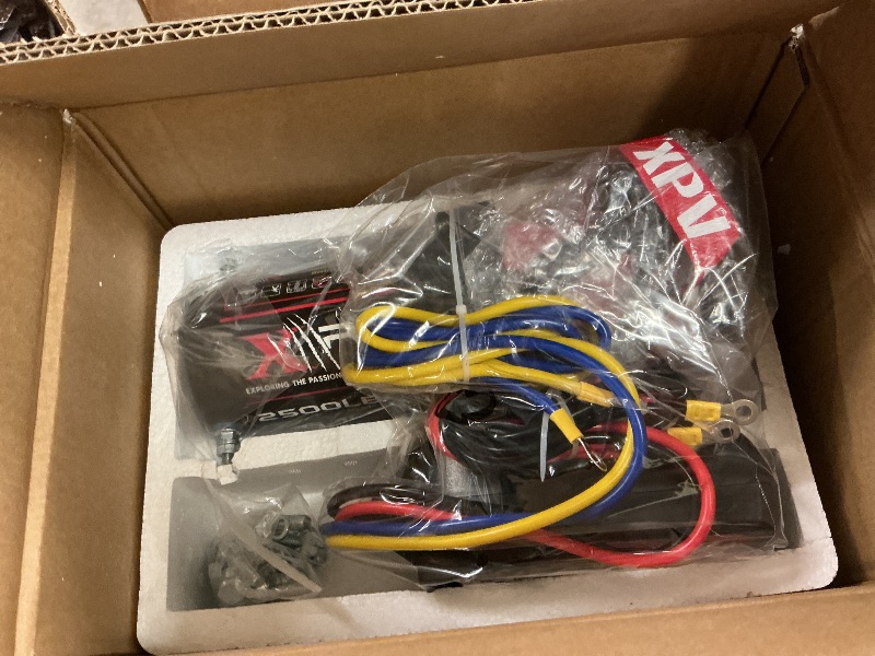 Photo 1 of XPV AUTO 2500lbs Electric Winch 12V Synthetic Rope Nylon Towing Winches for ATV UTV Boat Trailer