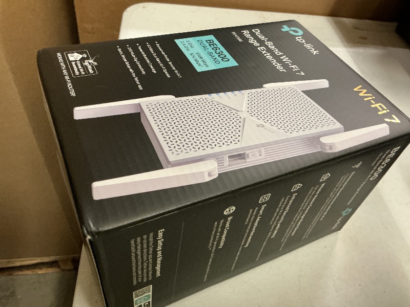 Photo 1 of TP-Link BE6300 Wi-Fi 7 Range Extender RE403BE w/ 2.5G Port | 6.3 Gbps Dual-Band Wireless Repeater | Internet Signal Booster for Home | Up to 2800 sq.ft, 64 Devices | MLO, EasyMesh | No 6 GHz Band