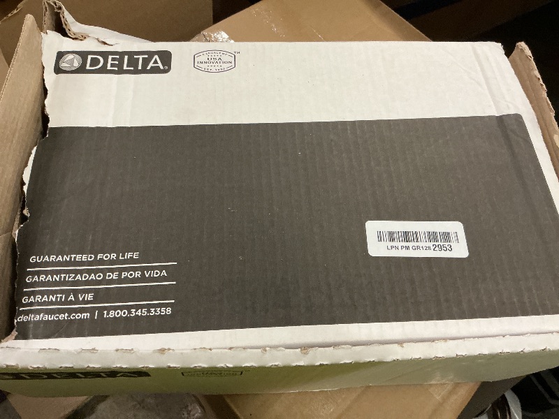 Photo 1 of Delta Modern 14 Series Round Rain Shower Faucet Set, Brushed Gold Shower Head and Handle Set, Valve Trim Kit, Champagne Bronze T14269-CZ-PP (Valve Not Included)