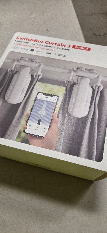 Photo 1 of SwitchBot 2025 Automatic Curtain Opener 2 Packs with Remote, Bluetooth Remote Control, WiFi&APP Control, Upgraded High-Performance, Add Hub to Work with Alexa, Google Home, HomeKit