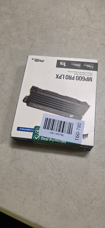 Photo 1 of Corsair MP600 PRO LPX 1TB M.2 NVMe PCIe x4 Gen4 SSD - Optimized for PS5 (Up to 7,100MB/sec Sequential Read & 5,800MB/sec Sequential Write Speeds, High-Speed Interface, Compact Form Factor) Black