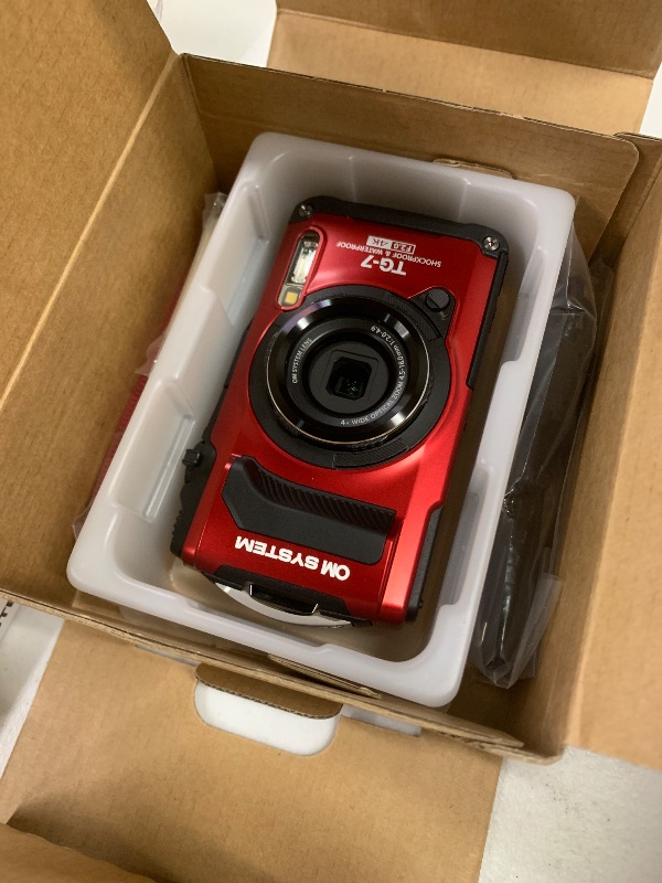Photo 1 of OM System OLYMPUS Tough TG-7 Red Underwater Camera, Waterproof, Freeze Proof, High Resolution Bright, 4K Video 44x Macro Shooting (Successor Olympus TG-6)