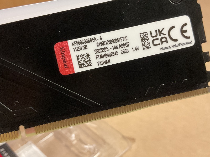 Photo 1 of Kingston FURY Beast RGB 8GB 6000MT/s DDR5 CL30 Desktop Memory | AMD EXPO | Single Module | KF560C30BBEA-8