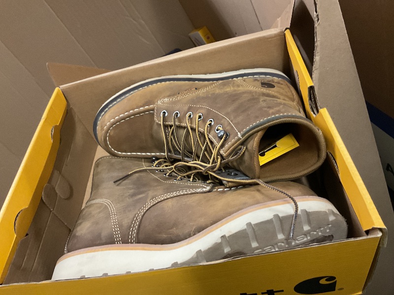Photo 1 of Carhartt Women's Waterproof 6" Moc Steel Toe Wedge Work Boot, Light Brown - 7.5 W