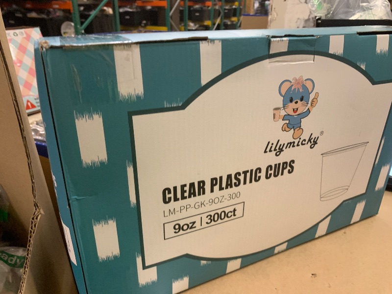 Photo 1 of Lilymicky 300 Pack 9 oz Disposable Clear Plastic Cups, 9 Ounce Party Cups for Cocktail, Parties, Picnics, and Events